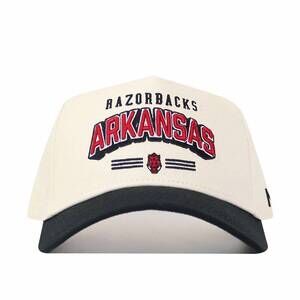 NEW NO RIVALS men's arkansas letterman hat in cream